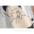 Graffiti Character Digital Printed Women Chiffon